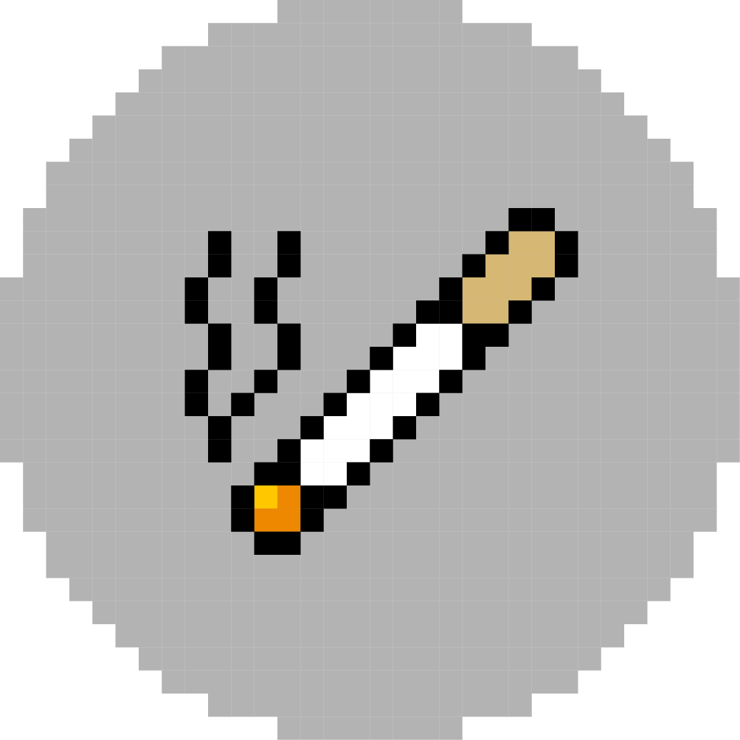 Cigarette. Original icon design by Susan Kare
